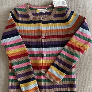 Mini Boden sparkle stripe cardigan size 7-8